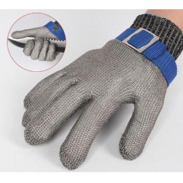Imagem de Luva Anti Corte Açougueiro Profissional Malha Inox Grau 9 - lv