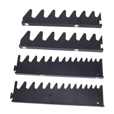 Imagem de AUNMAS Organizador da Chave Trilho, Acessórios de Caixa de Ferramentas de Suporte de Soquete de Plástico Magnético para Vários Tipos de Chaves (Preto)