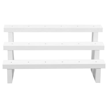 Imagem de Suporte para bolo de madeira, suporte de pirulito de madeira de 3 camadas, suporte dobrável de 15 furos, suporte de exibição de cupcake e sobremesa para mesa de casamento, festa de aniversário, dia de