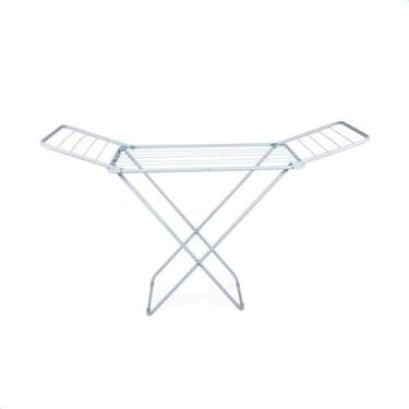 Imagem de Varal De Chão Abas Dobrável Retrátil Aço Reforçado
