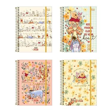 Imagem de Agenda planner espiral semanal Pooh 2026 Tilibra