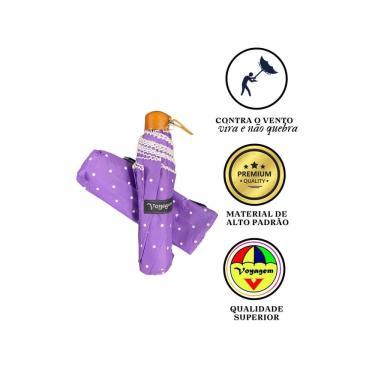 Imagem de Guarda Chuva Reforçado Voyagem 010R - Contra O Vento Lilas