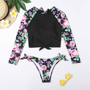 Imagem de Moda Feminina Biquíni Impresso Push-up Acolchoado Swimwear Swimsuit Be