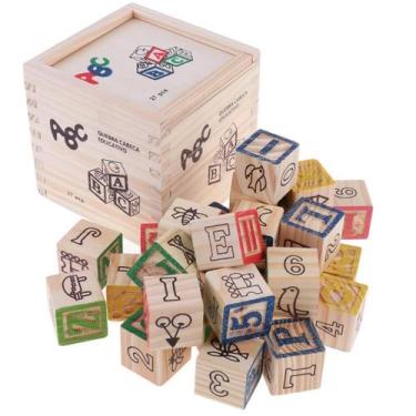 Imagem de Cubo de brinquedo de madeira de 27 peças Montessori Educational para b