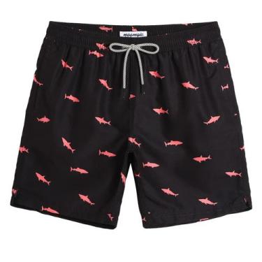 Imagem de Calções de banho magic Quick Dry Swim Shorts para homens Black Shark -