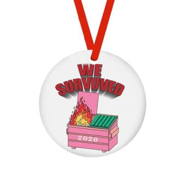 Imagem de 1pcs Enfeites de Natal 2020 Papai Noel Masked Souvenir Árvore Enfeites