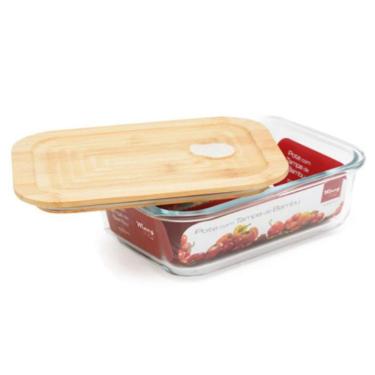 Imagem de Pote De Vidro Hermético Com Tampa De Bambu - Wincy