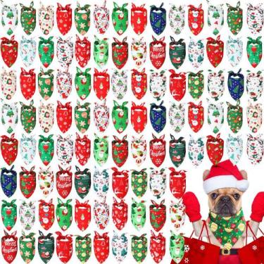 Imagem de Bandanas de Natal para cães Abbylike 100 peças para cães