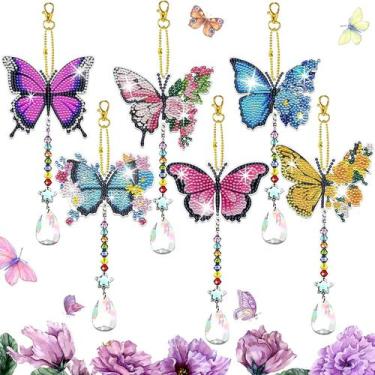 Imagem de Kit de artesanato artístico JeCuik, kit de pintura de diamante borbole