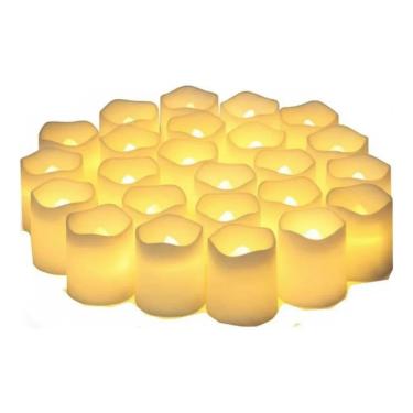 Imagem de Kit 24 Velas De Led Eletrônica Decorativa + Bateria