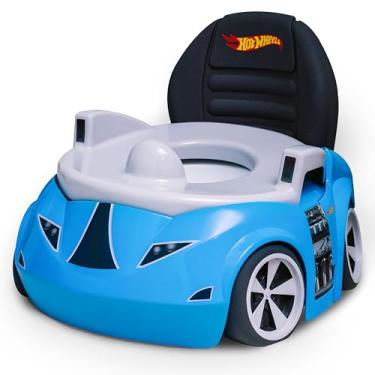 Imagem de Hot Wheels Vaso sanitário de treinamento Blue Race Car, inclui assento sanitário removível para crianças e penico infantil, a partir de 12 meses