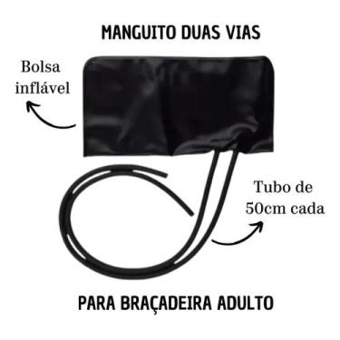 Imagem de Manguito Duas Vias 2 Dois Tubos Para Aparelho de Pressão Pressao Aneró