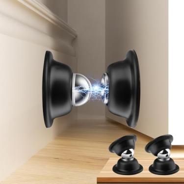 Imagem de Rolhas magnéticas para porta inferior da porta, adesivo WYGWP à prova de vento, suporte de parede resistente à prova de vento, suporte de cunha moderno (pacote com 2 unidades)