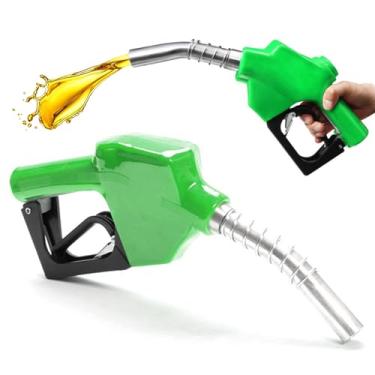 Imagem de Bocal de combustível NPT de 3/4 polegadas com gancho e desligamento automático - 16GPM de alto fluxo, cadeado de 3 velocidades, giratório - gás/diesel/querosene/B20/E15 - liga de alumínio