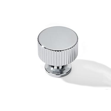 Imagem de CABDM Pacote com 10 puxadores cromados polidos puxadores de armário de cozinha resistentes e sólidos puxadores de gaveta ferragens de armário