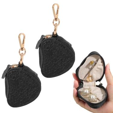 Imagem de Porta-joias – Estojo portátil para viagem, academia, armazenamento de joias, para anéis, brincos, brincos, colar, mini caixa organizadora de joias para academia/estojo de joias esportivas (suporte de