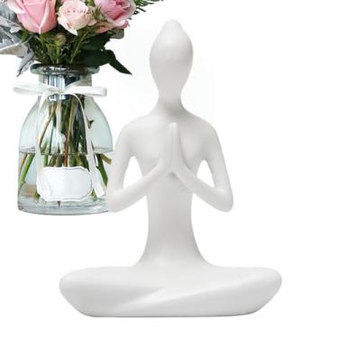 Imagem de Estátuas de ioga para decoração de casa,Estatuetas de ioga para decoração de casa - Estátua de pose de ioga de meditação - Figura abstrata resina zen yoga estatuetas estátua de meditação para estante,