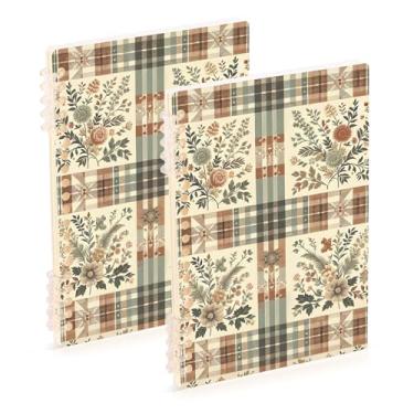 Imagem de Burbuja Cadernos com nome, papel pautado universitário A5 com 60 folhas, fichário para escritório, 2 unidades