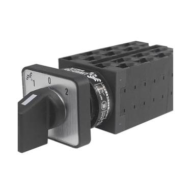 Imagem de LW42A2-7591/LF301 Controle de comutação de circuito de alimentação dupla 20A Três Posições 7-Wire Knob Universal Rotary Cam Switch