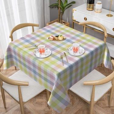 Imagem de Toalha de mesa quadrada Happy Easter 152 x 152 cm, toalhas de mesa quadradas para primavera, Páscoa, toalhas de mesa quadradas, capas de mesa para decoração de cozinha, festa, jantar, mesa