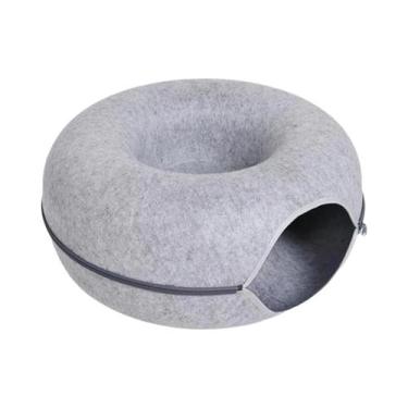 Imagem de Cama Interativa Para Gatos Em Feltro Com Buraco De Ventilação E Túnel 