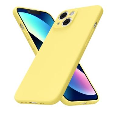 Imagem de uvcoat Capa de silicone para iPhone 13, capa fina e fina de gel de borracha macia para mulheres e meninas, linda capa de telefone TPU fosco com proteção total da câmera, design simples minimalista