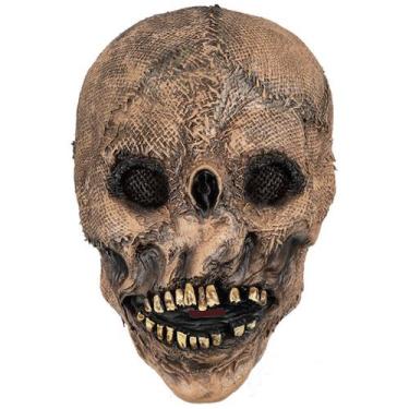 Imagem de Fantasia de cosplay de Halloween de látex com máscara Scarecrow Horror