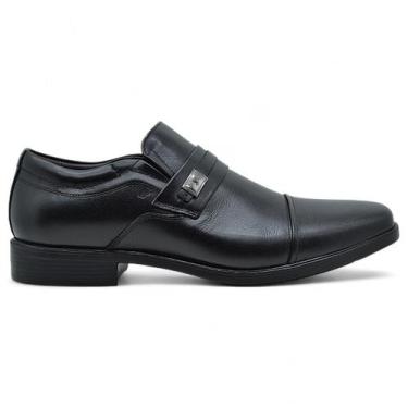Imagem de Sapato Social Masculino Jota Pe Air Wallace Couro Slip On, Preto, 42