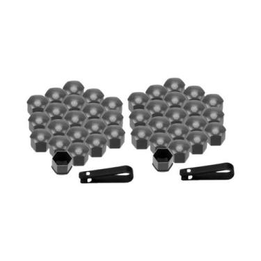 Imagem de Capas De Plástico Pretas Para Porcas De Roda De Carro 17 19 21mm, Prot