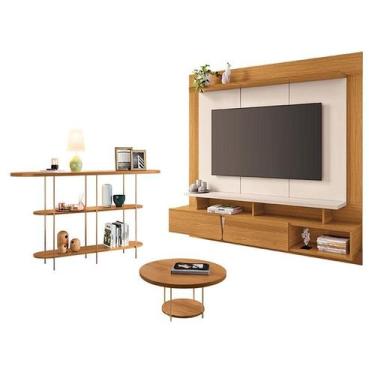 Imagem de Home Suspenso Zenith Cinamomo Off White com Mesa de Centro Sky e Apara