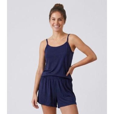 Imagem de Pijama Feminino De Alças Select Azul, GG, Azul