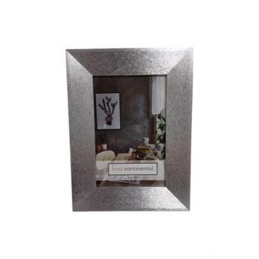 Imagem de Porta Retrato MDF Metalizado 10x15cm Prata - BRAS CONTINENTAL
