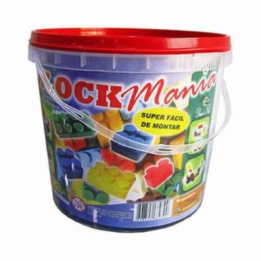 Imagem de Blocos De Montar Block Mania Com 156 Peças Brinquedo Educativo Alfem B