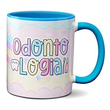 Imagem de Caneca Odontologia Profissão Dentista Profissional Fofa (Azul)