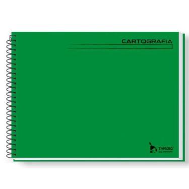 Imagem de Caderno De Cartografia Milimetrado C.D. 48 Folhas Neutro Verde Tamoio