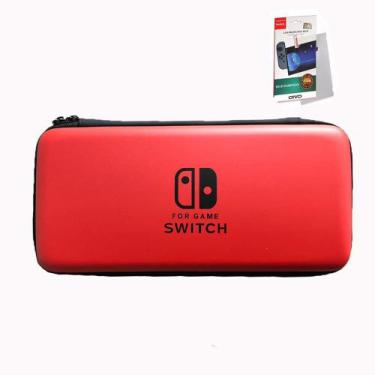 Imagem de Bag Bolsa Estojo Viagem Nintendo Switch Vermelha + Pelicula - Nx