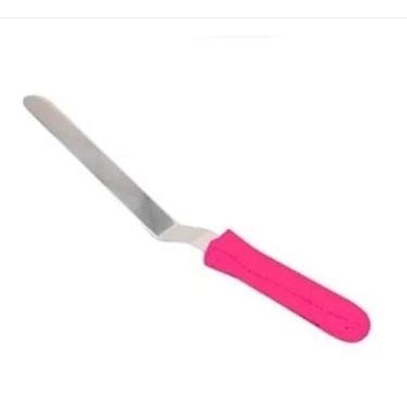 Imagem de Espatula P/Alisar Bolo Com Curva Linha Color Pink 23m Chick