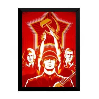 Imagem de Quadro Viva Comunismo Arte Cartaz Moldurado - Fanarte