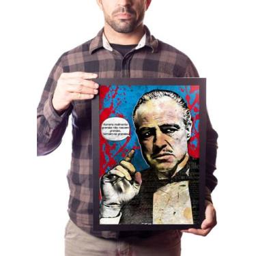 Imagem de Quadro Vito Corleone Pop Arte Com Frase O Poderoso Chefão - Fanarte