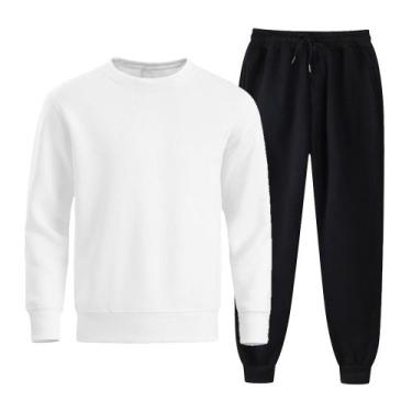 Imagem de Conjunto Blusa de Frio e Calça de Moletom Masculina Básico - Quero Sho