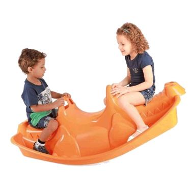 Imagem de Gangorra Infantil Jacaré Laranja Playground Parquinho