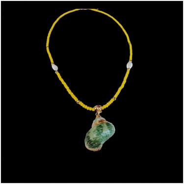 Imagem de Colar De Cristais Concha Verde