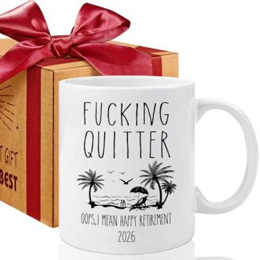 Imagem de ZWV Quitter Oops, I Mean Happy Retirement! Presentes engraçados de aposentadoria para homens e mulheres, caneca de café aposentada 2026 presentes para colegas de trabalho, professores, médicos, chefe