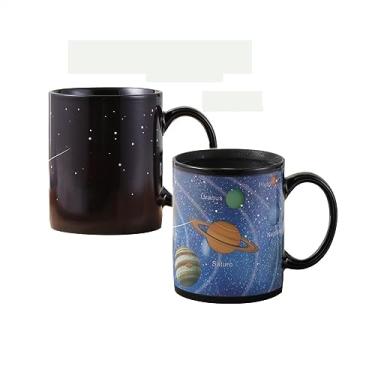 Imagem de GRFIT Caneca 1 peça copo de cerâmica sensível à temperatura que muda de cor caneca copo de água copo de café canecas de café caneca de café caneca de café (tamanho: B)