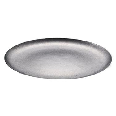 Imagem de Prato de serviço vintage estilo industrial prato de aço inoxidável prato plano café bolo prato prato jantar cozinha restaurante prato pequeno pratos rasos (tamanho : 003)