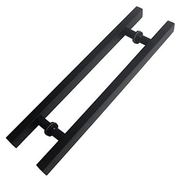 Imagem de Puxador moderno de porta de vidro de empurrar e puxar maçaneta moderna dupla face de aço inoxidável resistente para porta de madeira/porta de celeiro/porta deslizante/porta de vidro cm/36 cm
