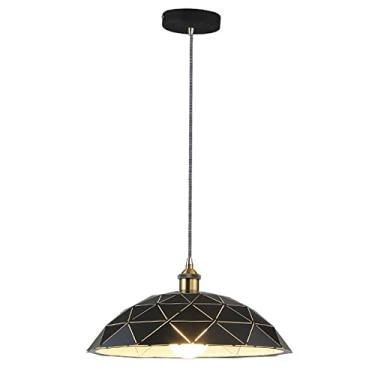Imagem de CHENKUI Lustre industrial retrô abajur oco estilo minimalista luminária suspensa no teto luminária pendente E26 E27 base corredor decoração iluminação para restaurante, bar, café, decoração de casa