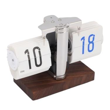 Imagem de Zerodis Relógio de Mesa Relógios de Prateleira de Mesa Com Base Antiderrapante Relógio de retrô Com Número Grande, Botão de Exibição de um Lado, Despertador de Ajuste para Sala de Estar de Casa, 5,5