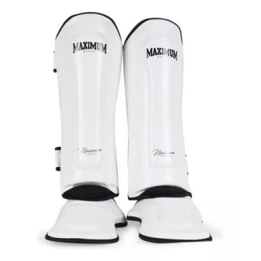 Imagem de Caneleira de Muay Thai e Kickboxing Classic White-Black Maximum - Nite