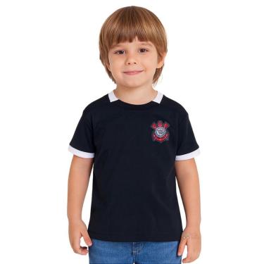 Imagem de Camiseta Corinthians Infantil Preta Color Black Oficial
